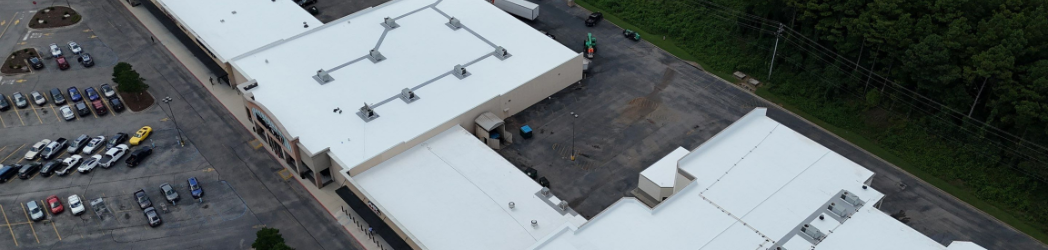 The image is of one portion of the retail centers restored by White Hat Industrial.