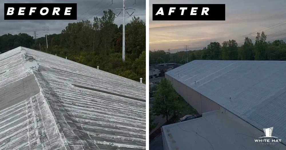 White Hat Industrial before and after restoration with spf systems 2
